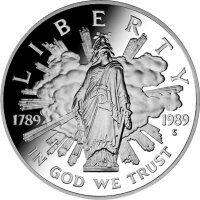 USA 1 Dollar 1989 -S- 200 Jahre Kongress - Silber PP
