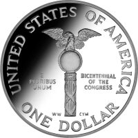 USA 1 Dollar 1989 -S- 200 Jahre Kongress - Silber PP