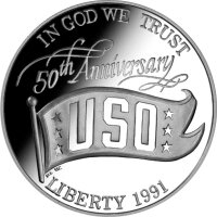 USA 1 Dollar 1991 -S- Ziviler Betreuungsdienst USO -...