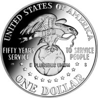 USA 1 Dollar 1991 -S- Ziviler Betreuungsdienst USO - Silber PP