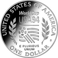 USA 1 Dollar 1994 -S- Fußball Weltmeisterschaft - Silber PP