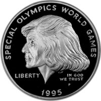 USA 1 Dollar 1995 -P- Special Olympics - Silber PP