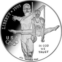 USA 1 Dollar 1995 -P- Olympische Sommerspiele Kunstturnen...