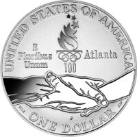 USA 1 Dollar 1995 -P- Olympische Sommerspiele Blinde Läuferin - Silber PP