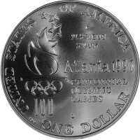 USA 1 Dollar 1996 -P- Olympische Sommerspiele Tennisspielerin - Silber PP
