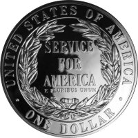 USA 1 Dollar 1996 -S- Freiwillige Nationale Hilfsdienste - Silber PP