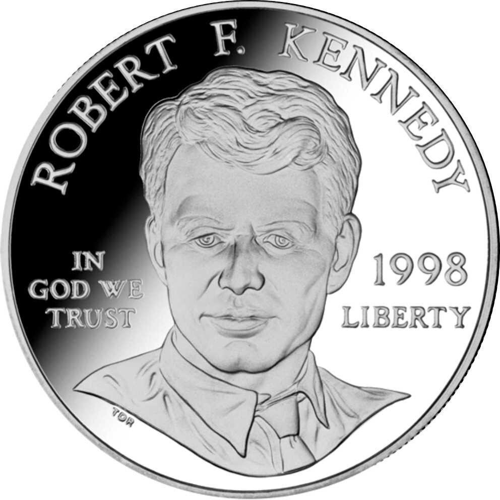 USA 1 Dollar 1998 -S- 35. Todestag Kennedy - Silber