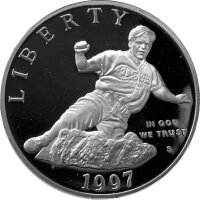 USA 1 Dollar 1997 -S- Afroamerikanische Sportler Baseball...