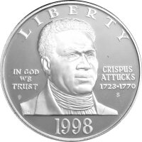 USA 1 Dollar 1998 -S- Afroamerikanische Helden - Silber PP