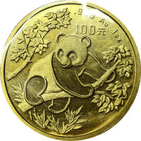 China Panda 1992 1 oz Gold - Original-Folie