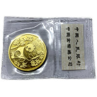 China Panda 1992 1 oz Gold - Original-Folie