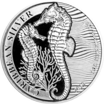 Barbados Seepferdchen 2019 1 oz Silber