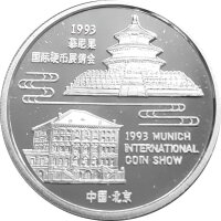 China Panda 1993 1 oz Silber - Polierte Platte Coin Show Munich