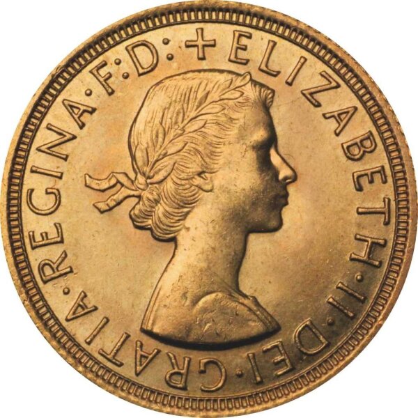 UK 1 Pfund Sovereign div. Gold Elisabeth II - Haarband