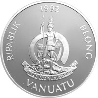 Vanuatu 50 Vatu 1992 - Santa-Cruz-Erdtaube - Silber PP