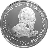 Andorra 20 Diners 1984 - Kantabrische Braunbären -...