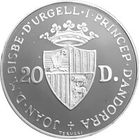 Andorra 20 Diners 1984 - Kantabrische Braunbären - Silber PP