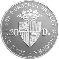 Andorra 20 Diners 1984 - Pyrenäengämse - Silber PP