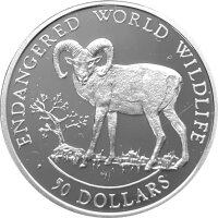 Cook Islands 50 Dollars 1990 Mufflon - Silber PP