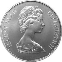 Isle of Man 25 Pence 1975 Manxkatze - Silber