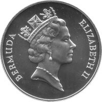 Bermuda 1 Dollar 1986 - Suppenschildkröte - Silber