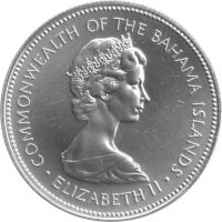 Bahamas 50 Cents 1971 - Blauer Marlin - Silber