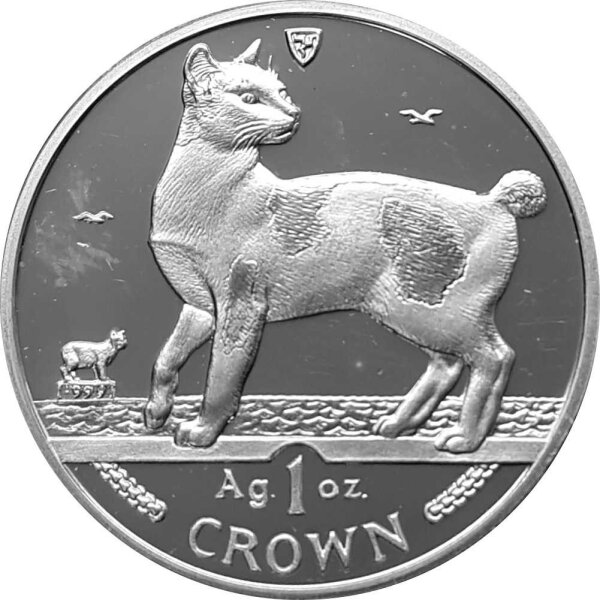 Isle of Man 1994 Stutzschwanzkatze 1 oz Silber - Polierte Platte