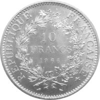 Frankreich 10 Francs div. Herkules - Gruppe Silber