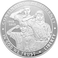 USA 1 Dollar 2010 -P- Pfadfinder von Amerika - Silber PP