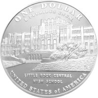 USA 1 Dollar 2007 -P- Aufhebung der Rassentrennung - Silber PP