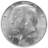 USA 1/2 Dollar 1964 J. F. Kennedy Silber