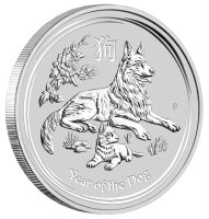 Australien Lunar II 2018 Jahr des Hundes 1/2 oz Silber