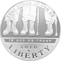 USA 1 Dollar 2010 -W- Amerikanische Veteranen - Silber PP