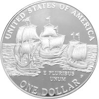 USA 1 Dollar 2007 -P- 400 Jahre Jamestown Silber PP