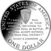 USA 1 Dollar 1993 -W- 50.Jahrestag des Zweiten Weltkrieges - Silber PP