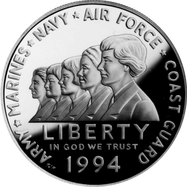 USA 1 Dollar 1994 -P- Frauen im Militärdienst - Silber PP