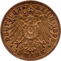 J.211 Hamburg 10 Mark 1890-1913 - Stadtwappen - Gold -ss