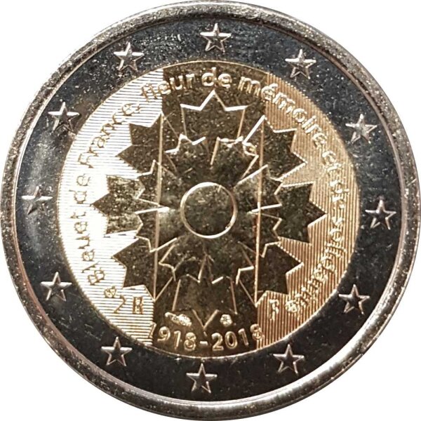 Frankreich 2 Euro 2018 "Kornblume"