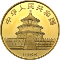 China Panda 1988 1/10 oz Gold in original Folie