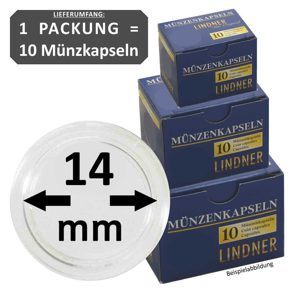Ø 14 mm Münzkapseln Lindner 1 Pack = 10...