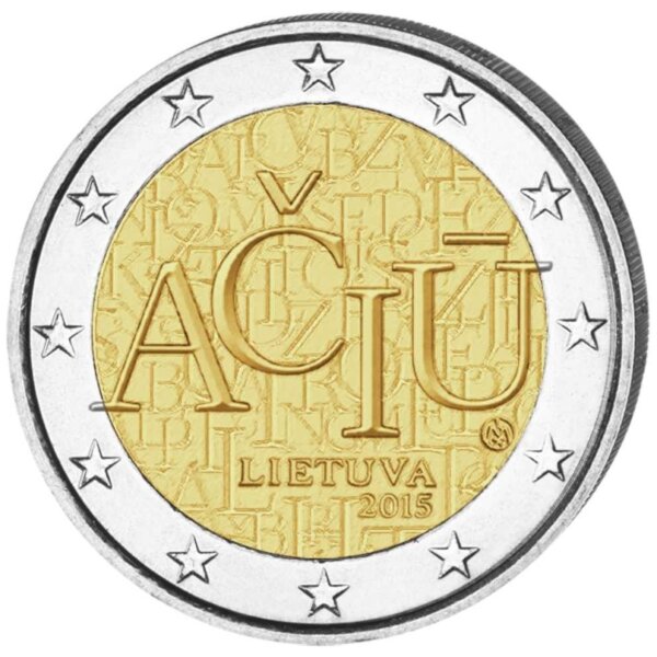 Litauen 2 Euro 2015 "Litauische Sprache"