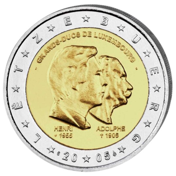 Luxemburg 2 Euro 2005 "Großherzöge Henri und Adolphe"