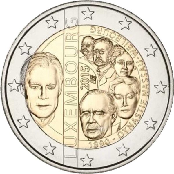 Luxemburg 2 Euro 2015 "Dynastie Nassau-Weilburg"