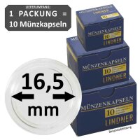 Ø 16,5 mm Münzkapseln Lindner 1 Pack = 10...