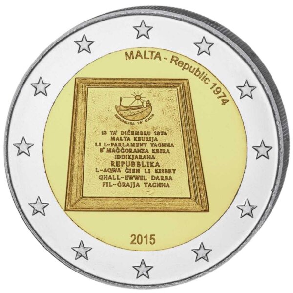 Malta 2 Euro 2015 "Ausrufung der Republik"
