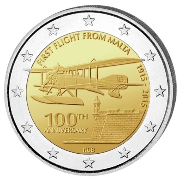 Malta 2 Euro 2015 "Erstflug"