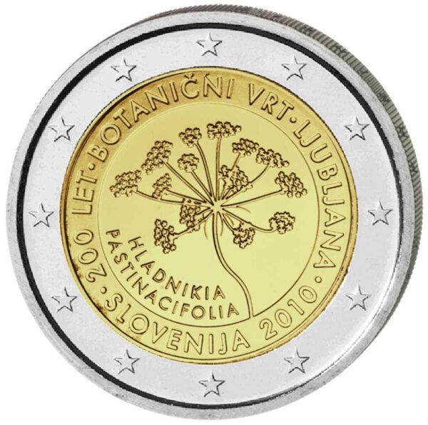 Slowenien 2 Euro 2010 "Botanischer Garten Ljubljana"