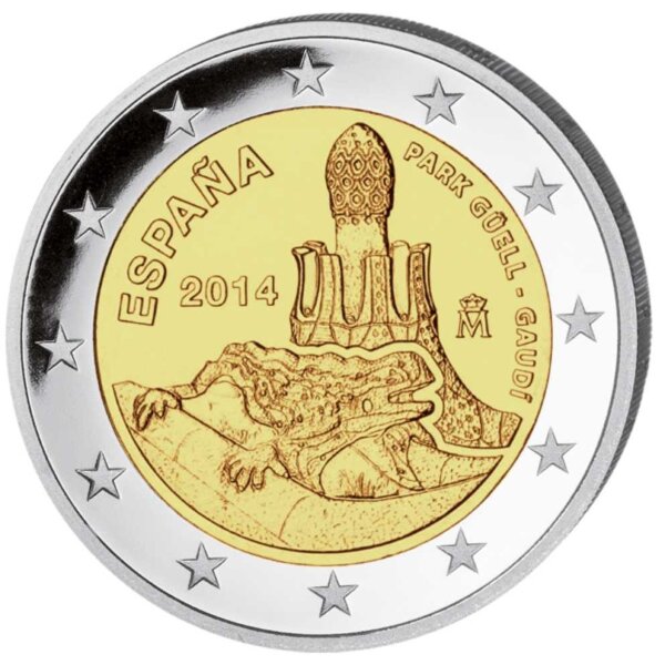 Spanien 2 Euro 2014 "Antonio Gaudi - Park Güell"