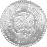 Mexiko 1 Peso Jose M. M. Pavon 1957 - 1967 Silber