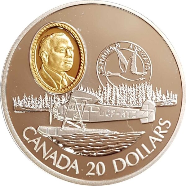 Kanada 20 Dollars Motorflug 1993 Fairchild 71C